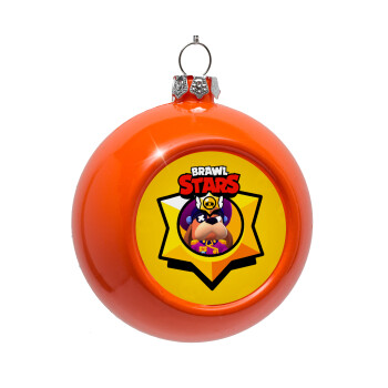 Brawl Stars Ruffs, Στολίδι Χριστουγεννιάτικη μπάλα δένδρου Πορτοκαλί 8cm