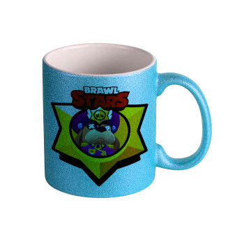 Brawl Stars Ruffs, Κούπα Σιέλ Glitter που γυαλίζει, κεραμική, 330ml