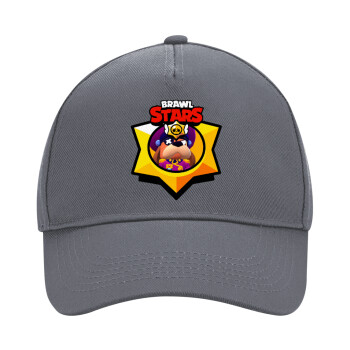 Brawl Stars Ruffs, Ultimate Adult Hat Grey, (100% COTTON DRILL, ADULT, UNISEX, ONE SIZE)