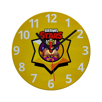 Brawl Stars Ruffs, Ρολόι τοίχου γυάλινο (20cm)