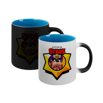 Brawl Stars Ruffs, Κούπα Μαγική εσωτερικό μπλε, κεραμική 330ml που αλλάζει χρώμα με το ζεστό ρόφημα