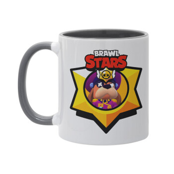 Brawl Stars Ruffs, Κούπα χρωματιστή γκρι, κεραμική, 330ml