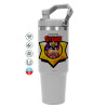 ΓΚΡΙ χρώματος Θερμός Ανοξείδωτο 890ml (30oz) με χερούλι