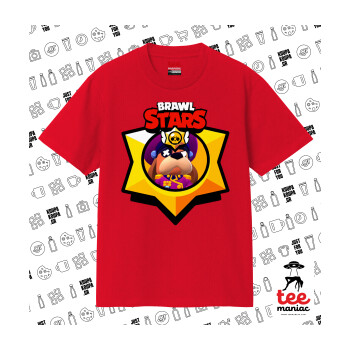 Brawl Stars Ruffs, Κλασικό T-Shirt, διπλής ραφής, χωρίς πλευρικές ραφές ΚΟΚΚΙΝΟ από 100% βαμβάκι. Vegan & OEKO-TEX πιστοποιημένο.