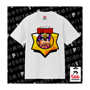 Brawl Stars Ruffs, Κλασικό T-Shirt, διπλής ραφής, χωρίς πλευρικές ραφές ΛΕΥΚΟ από 100% βαμβάκι. Vegan & OEKO-TEX πιστοποιημένο.