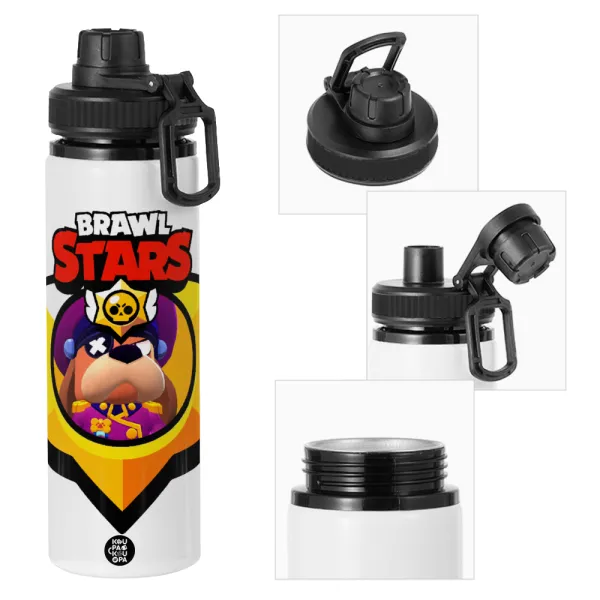 Brawl Stars Ruffs — Metal water bottle with safety cap, aluminum 850ml