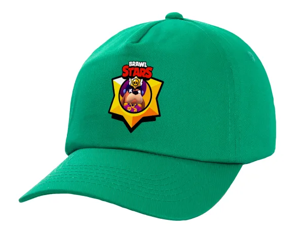 Brawl Stars Ruffs — Adult Baseball Cap, 100% Cotton, Green (COTTON, ADULT, UNISEX, ONE SIZE)