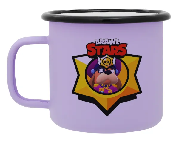 Brawl Stars Ruffs — Κούπα Μεταλλική εμαγιέ ΜΑΤ Light Pastel Purple 360ml