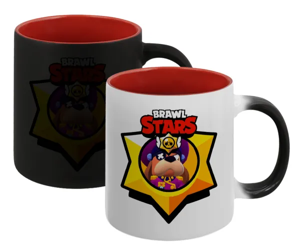 Brawl Stars Ruffs — Magic mug with red interior, ceramic, 330ml, changes colour with hot drinks