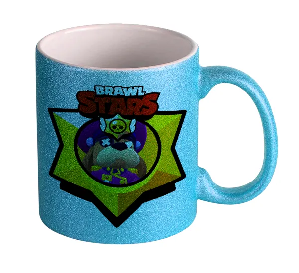 Brawl Stars Ruffs — Κούπα Σιέλ Glitter που γυαλίζει, κεραμική, 330ml