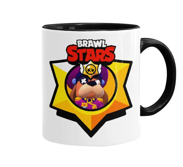 Brawl Stars Ruffs — Mug colored black, ceramic, 330ml