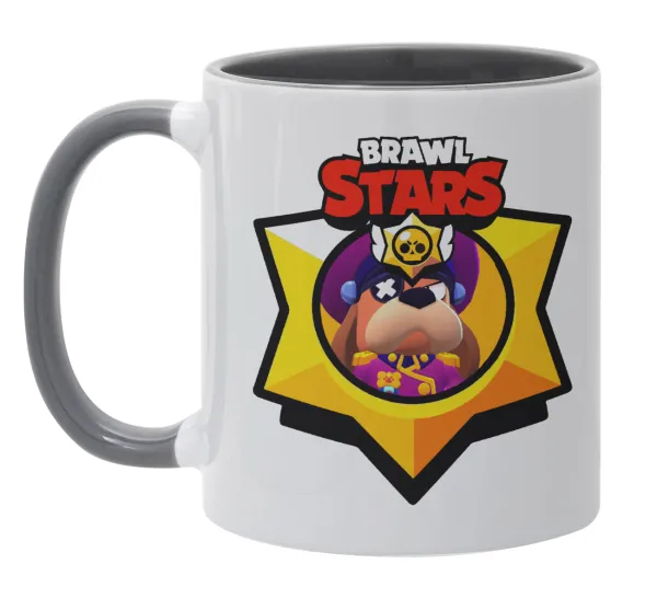 Brawl Stars Ruffs — Κούπα χρωματιστή γκρι, κεραμική, 330ml