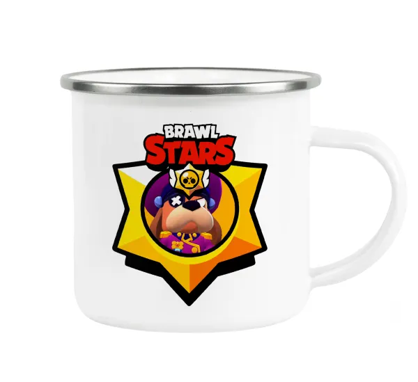Brawl Stars Ruffs — Metallic enamel cup white 360ml
