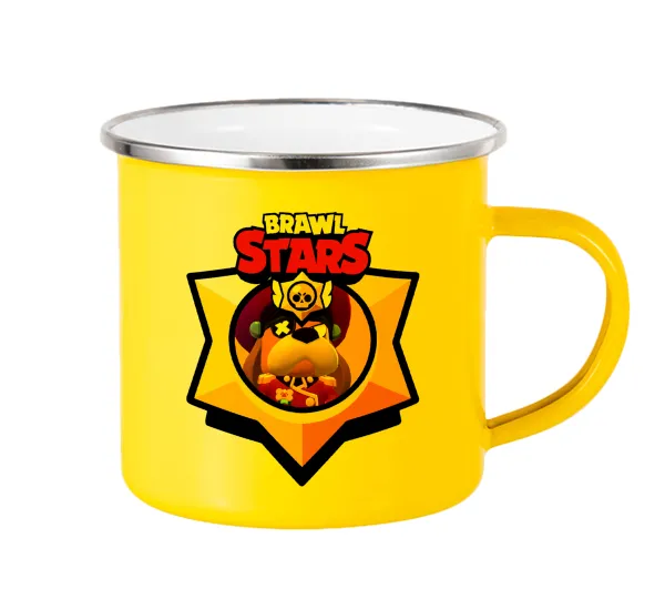 Brawl Stars Ruffs — Yellow Enamel Metallic Cup 360ml