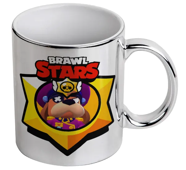 Brawl Stars Ruffs — Mug ceramic, silver mirror, 330ml