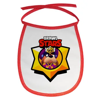 Brawl Stars Ruffs, Σαλιάρα μωρού αλέκιαστη με κορδόνι Κόκκινη