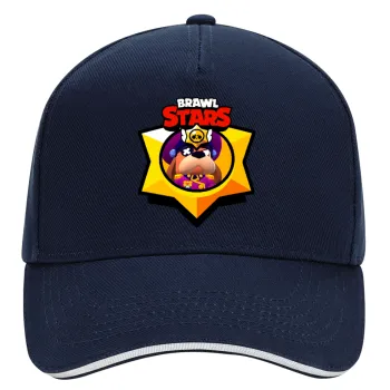 Brawl Stars Ruffs, DRILL Καπέλο Ενηλίκων Ultimate ΜΠΛΕ/ΛΕΥΚΟ, (100% ΒΑΜΒΑΚΕΡΟ, ΕΝΗΛΙΚΩΝ, UNISEX, ONE SIZE)