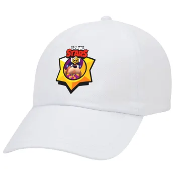 Brawl Stars Ruffs, Καπέλο Ενηλίκων Baseball Λευκό 5-φύλλο (POLYESTER, ΕΝΗΛΙΚΩΝ, UNISEX, ONE SIZE)