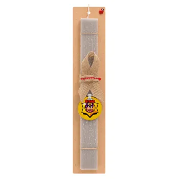 Brawl Stars Ruffs, Easter Set, wooden keychain & scented Easter candle flat (30cm) (GRAY)