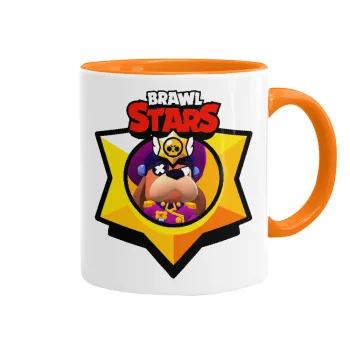 Brawl Stars Ruffs, Κούπα χρωματιστή πορτοκαλί, κεραμική, 330ml