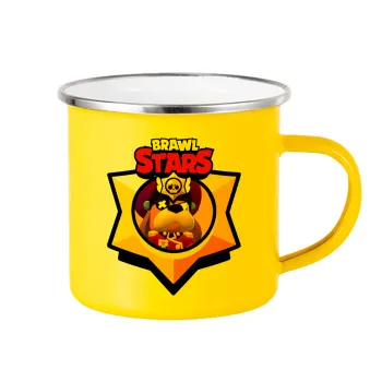 Brawl Stars Ruffs, Κούπα Μεταλλική εμαγιέ Κίτρινη 360ml