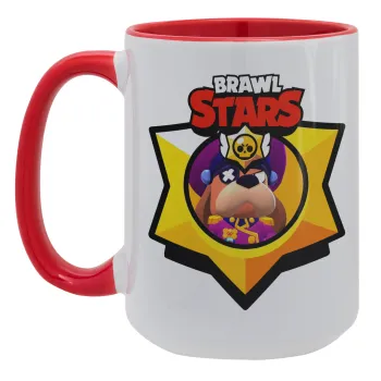 Brawl Stars Ruffs, Κούπα Mega 15oz, κεραμική Κόκκινη, 450ml