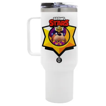 Brawl Stars Ruffs, Mega Tumbler με καπάκι, διπλού τοιχώματος (θερμό) 1,2L