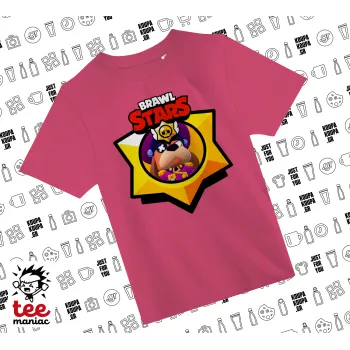 Brawl Stars Ruffs, ΡΟΖ παιδικό T-Shirt από 100% βαμβάκι, για κάθε μέρα. Vegan & OEKO-TEX πιστοποιημένο.
