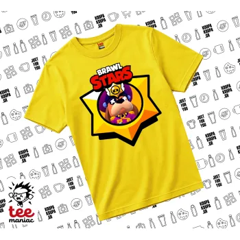 Brawl Stars Ruffs, yellow childrens T-Shirt made of 100% cotton, for every day. Vegan & OEKO-TEX certified.
