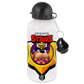 Brawl Stars Ruffs, Metal water bottle, White, aluminum 500ml
