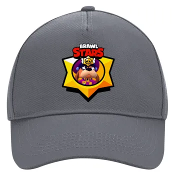 Brawl Stars Ruffs, Ultimate Adult Hat Grey, (100% COTTON DRILL, ADULT, UNISEX, ONE SIZE)
