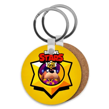 Brawl Stars Ruffs, Μπρελόκ Ξύλινο στρογγυλό MDF Φ5cm