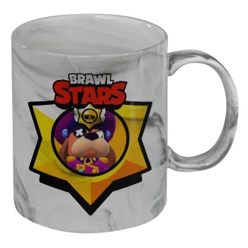 Brawl Stars Ruffs, Κούπα κεραμική, marble style (μάρμαρο), 330ml