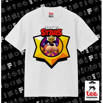 Brawl Stars Ruffs, Κλασικό T-Shirt, διπλής ραφής, χωρίς πλευρικές ραφές ΛΕΥΚΟ από 100% βαμβάκι. Vegan & OEKO-TEX πιστοποιημένο.