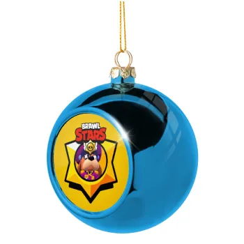 Brawl Stars Ruffs, Blue Christmas tree ball ornament 8cm