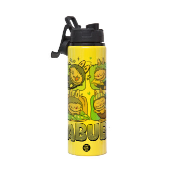 Labubu, Metallic water bottle with safety lid, 850ml aluminum