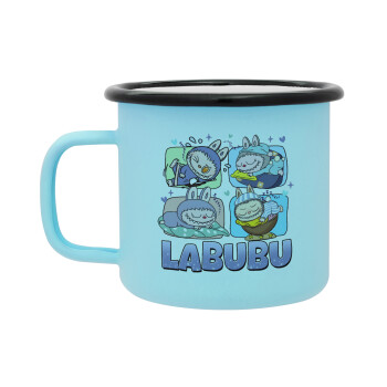 Labubu, Κούπα Μεταλλική εμαγιέ ΜΑΤ σιέλ 360ml