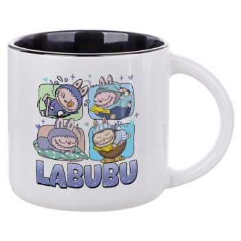 Labubu, Κούπα κεραμική 400ml Λευκή/Μαύρη