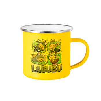 Labubu, Κούπα Μεταλλική εμαγιέ Κίτρινη 360ml