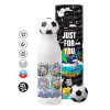 Soccer Metal mug thermos, double wall, 550ml