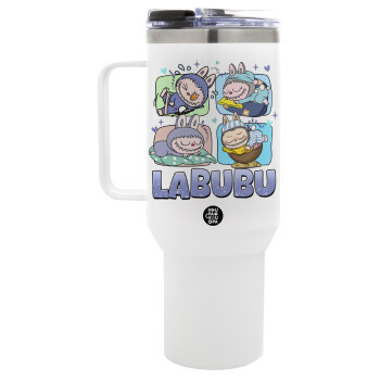 Labubu, Mega Tumbler με καπάκι, διπλού τοιχώματος (θερμό) 1,2L