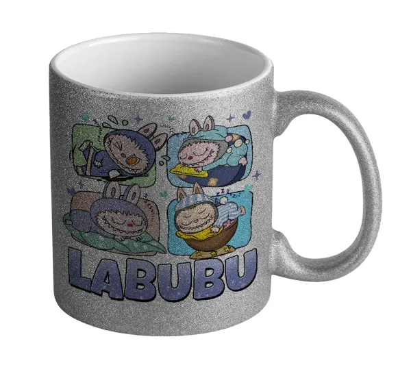 Labubu — Glitter Ασημένια