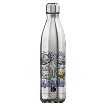 Labubu, Μεταλλικό παγούρι θερμός Inox (Stainless steel), διπλού τοιχώματος, 750ml