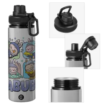 Labubu, Metallic water bottle with safety cap, 850ml aluminum