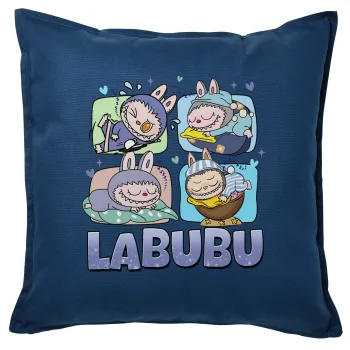Labubu, Sofa cushion Blue 50x50cm includes filling