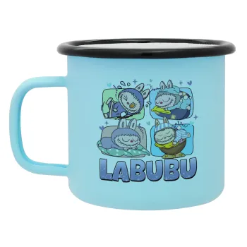 Labubu, Κούπα Μεταλλική εμαγιέ ΜΑΤ σιέλ 360ml