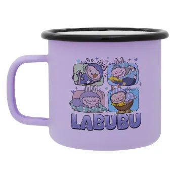 Labubu, Κούπα Μεταλλική εμαγιέ ΜΑΤ Light Pastel Purple 360ml