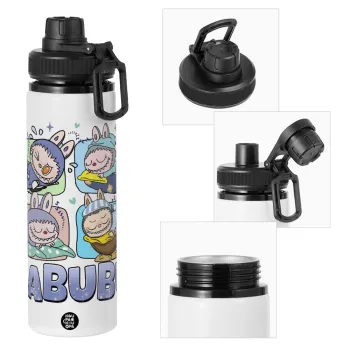 Labubu, Μεταλλικό παγούρι νερού με καπάκι ασφαλείας, αλουμινίου 850ml