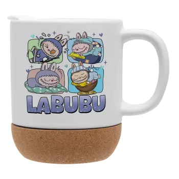 Labubu, Κούπα, κεραμική με βάση φελού και καπάκι (ΜΑΤ), 330ml