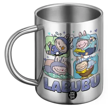 Labubu, Ανοξείδωτη Μεταλλική Κούπα 450ml - Διπλού Τοιχώματος